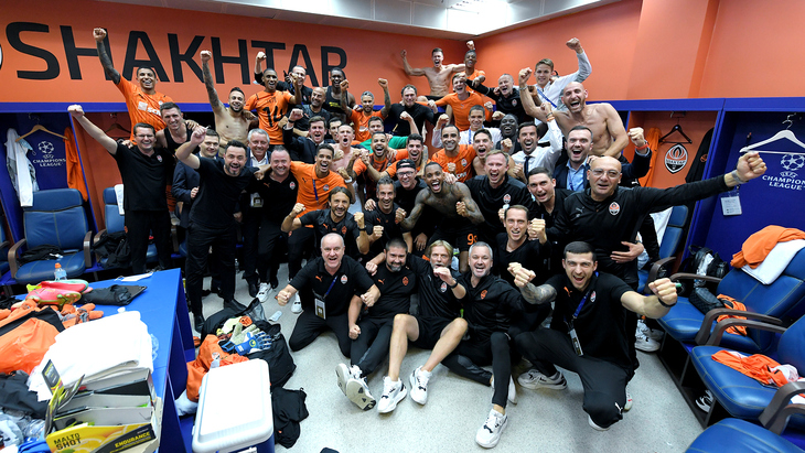 Командное фото «Шахтера» после ответного матча с «Монако»