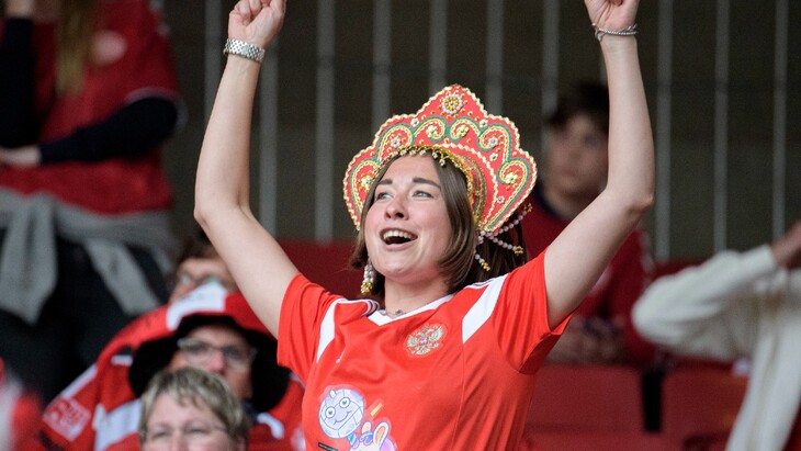 Болельщица сборной России