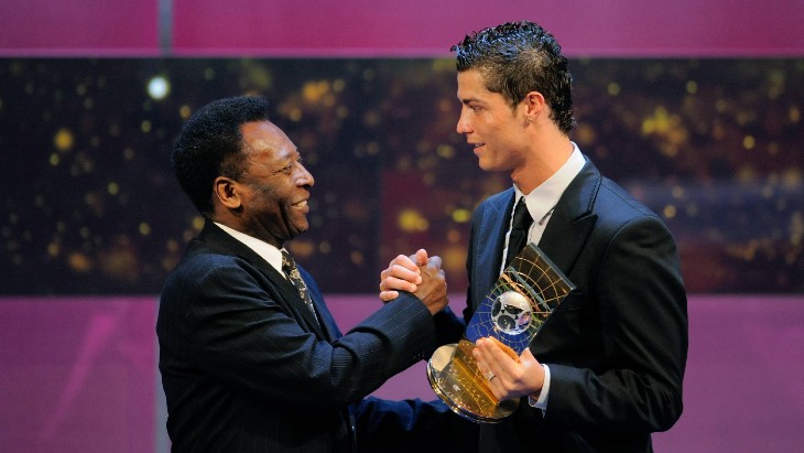 Пеле и молодой Роналду