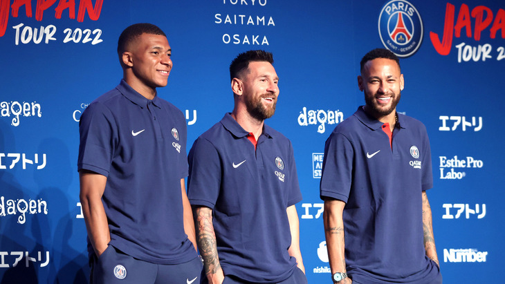 Килиан Мбаппе, Лионель Месси и Нейма