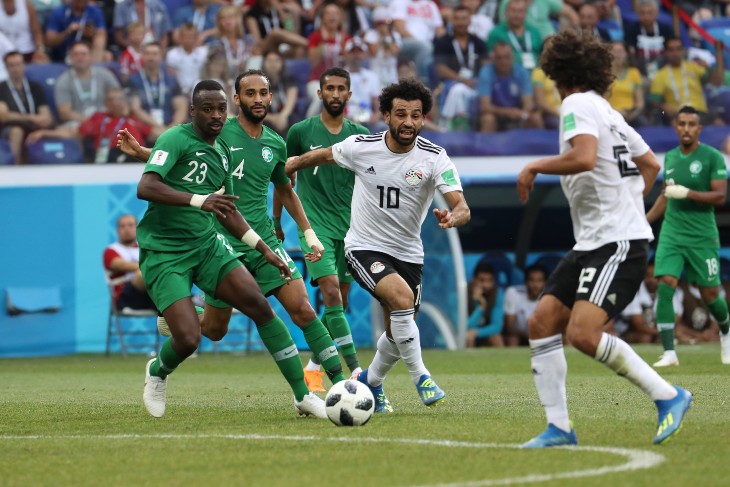 Фрагмент матча ЧМ-2018 Саудовская Аравия — Египет