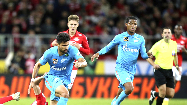 Фрагмент матча «Спартак» — «Зенит»