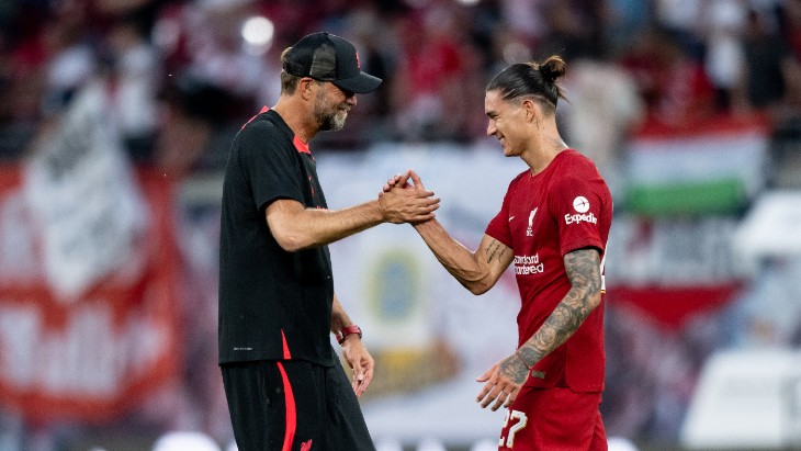 Дарвин Нуньес и Юрген Клопп