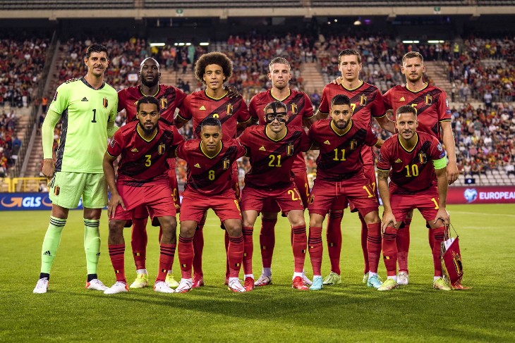 Сборная Бельгии перед матчей с Чехией в квалификации ЧМ