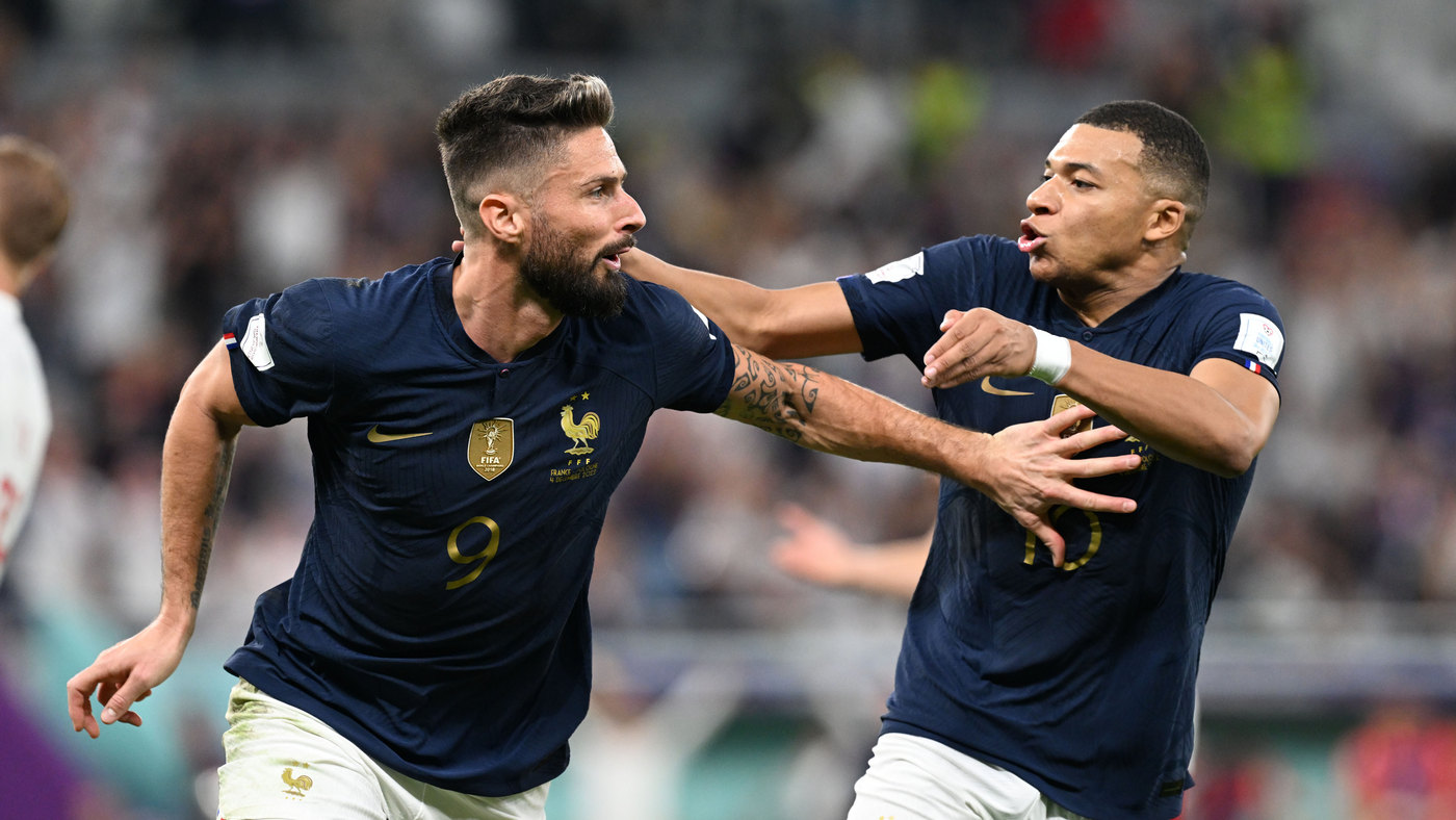 Оливье Жиру и Килиан Мбаппе