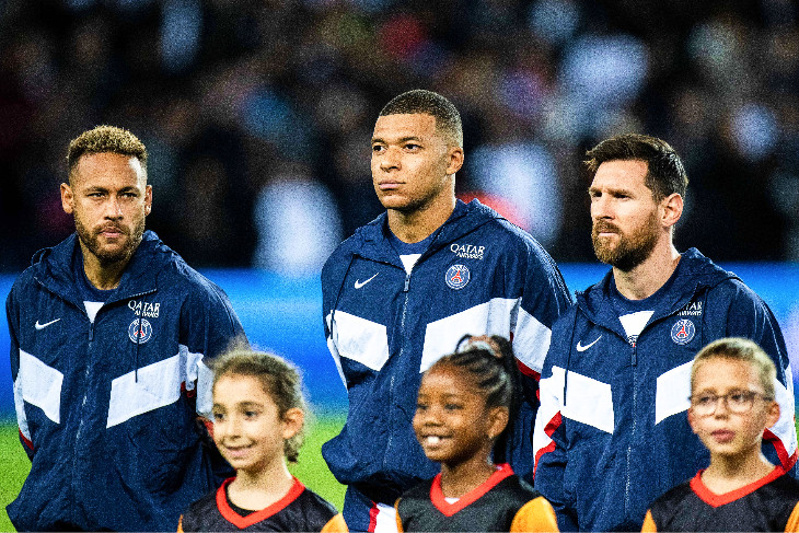 Неймар, Килиан Мбаппе и Лионель Месси 