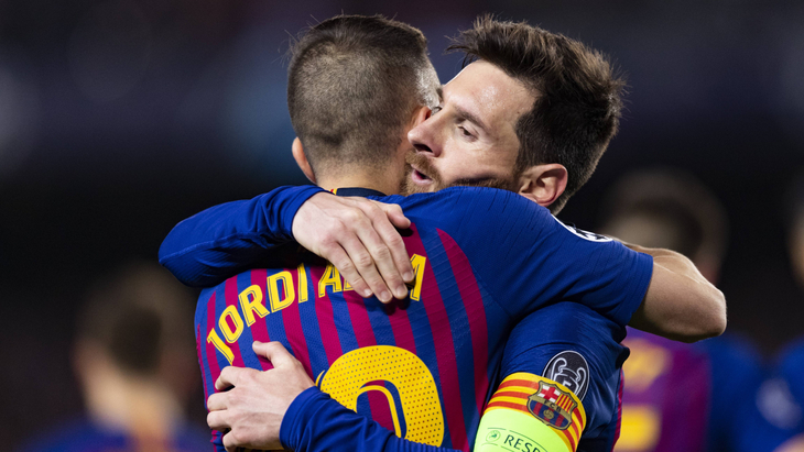 Жорди Альба и Лионель Месси
