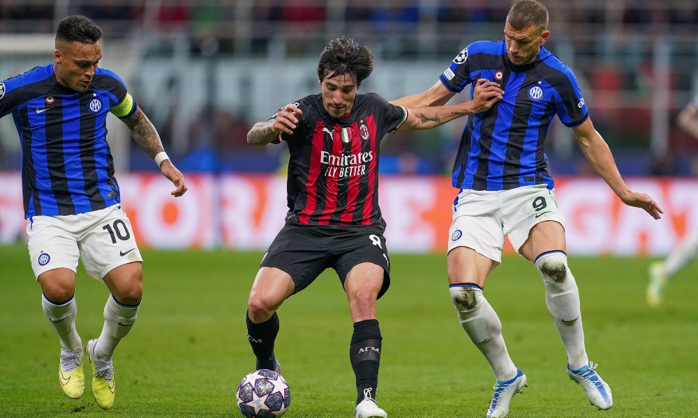 Фрагмент матча Милан — Интер