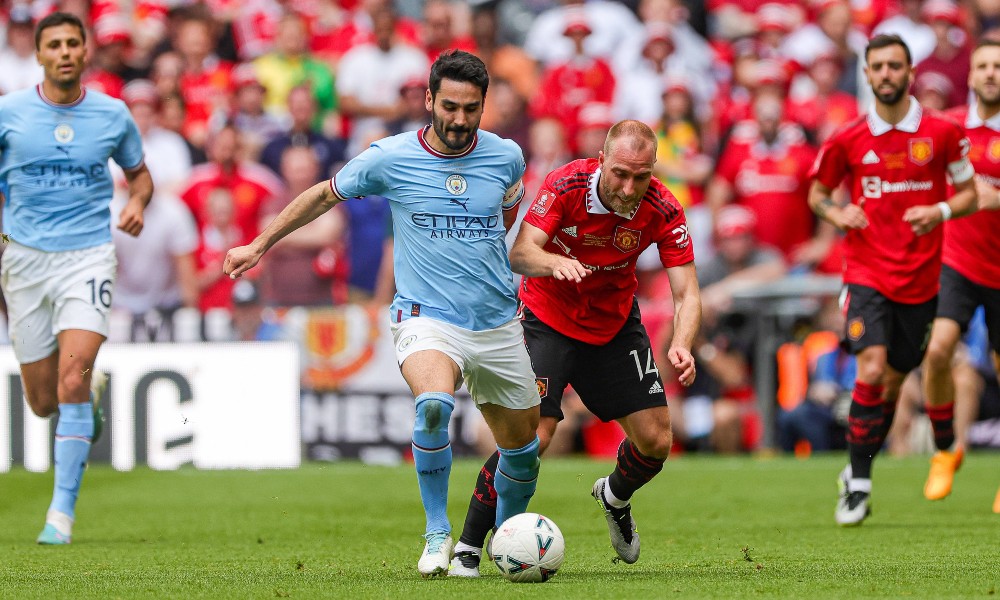 Фрагмент матча Манчестер Сити — Манчестер Юнайтед