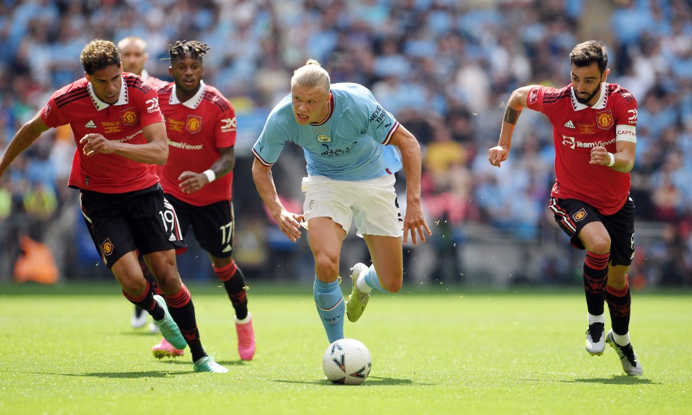 Фрагмент матча Манчестер Сити — Манчестер Юнайтед