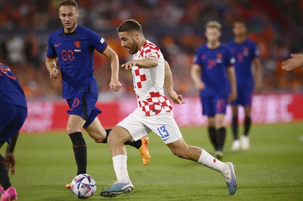 Фрагмент матча Нидерланды — Хорватия