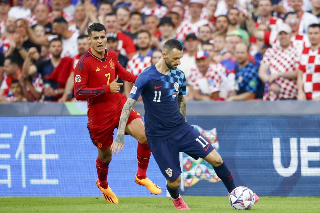 Фрагмент матча Хорватия — Испания