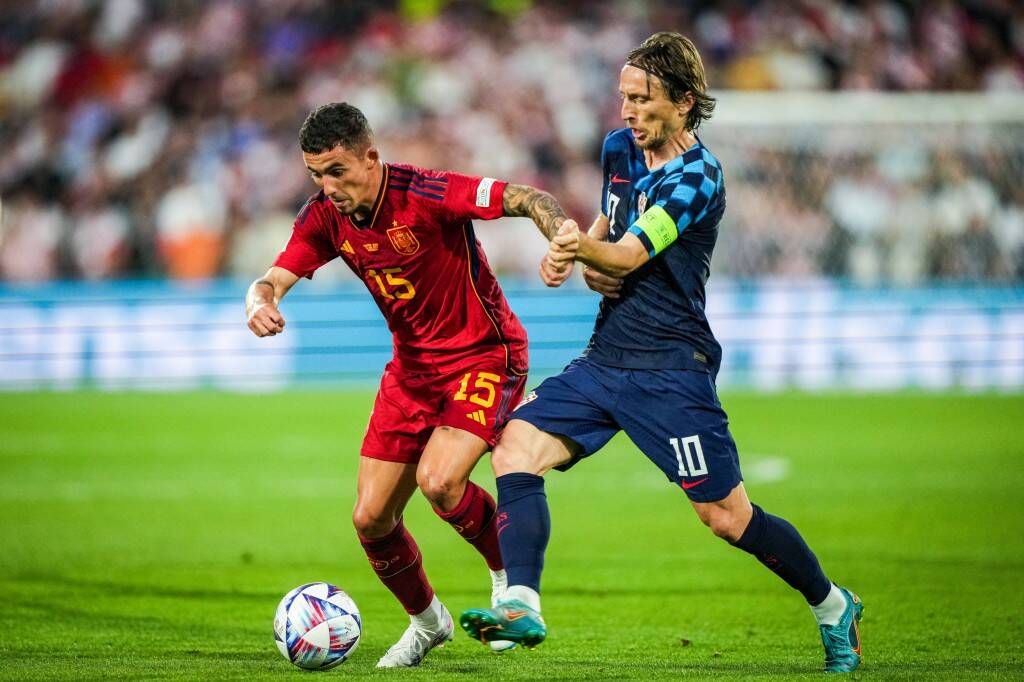 Фрагмент матча Хорватия — Испания