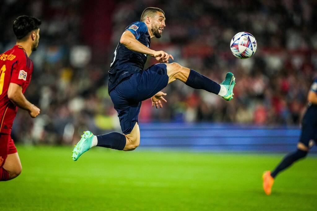 Фрагмент матча Хорватия — Испания