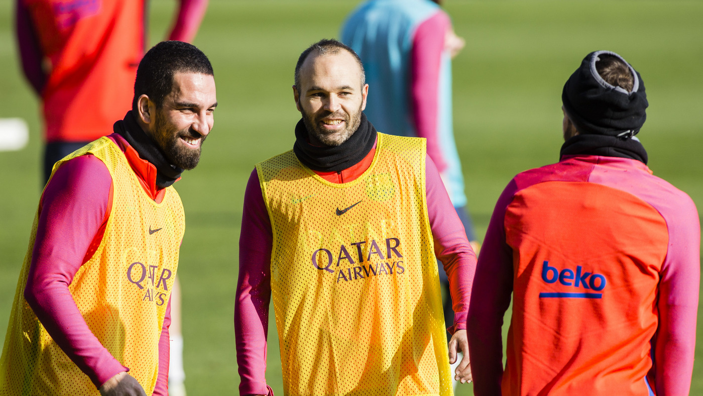 На тренировке «Барселоны»