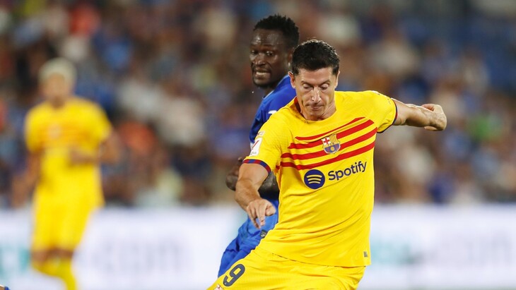 Фрагмент матча 1-го тура Ла Лиги «Хетафе» — «Барселона»