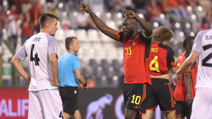 Фрагмент матча Бельгия — Эстония