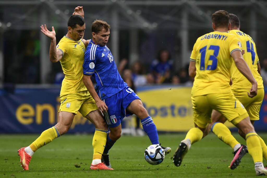 Фрагмент матча Италия — Украина