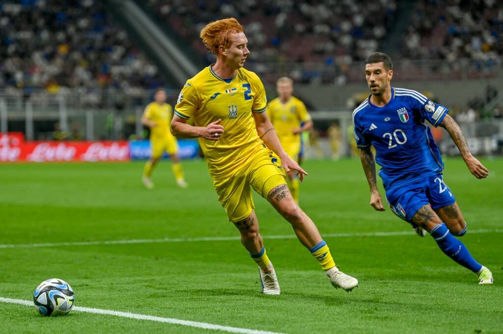 Фрагмент матча Италия — Украина