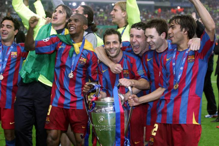 «Барса» празднует победу в ЛЧ 2005/06