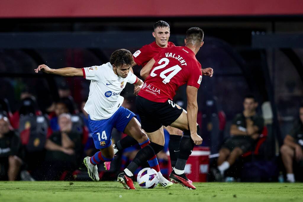 Фрагмент матча Мальорка — Барселона