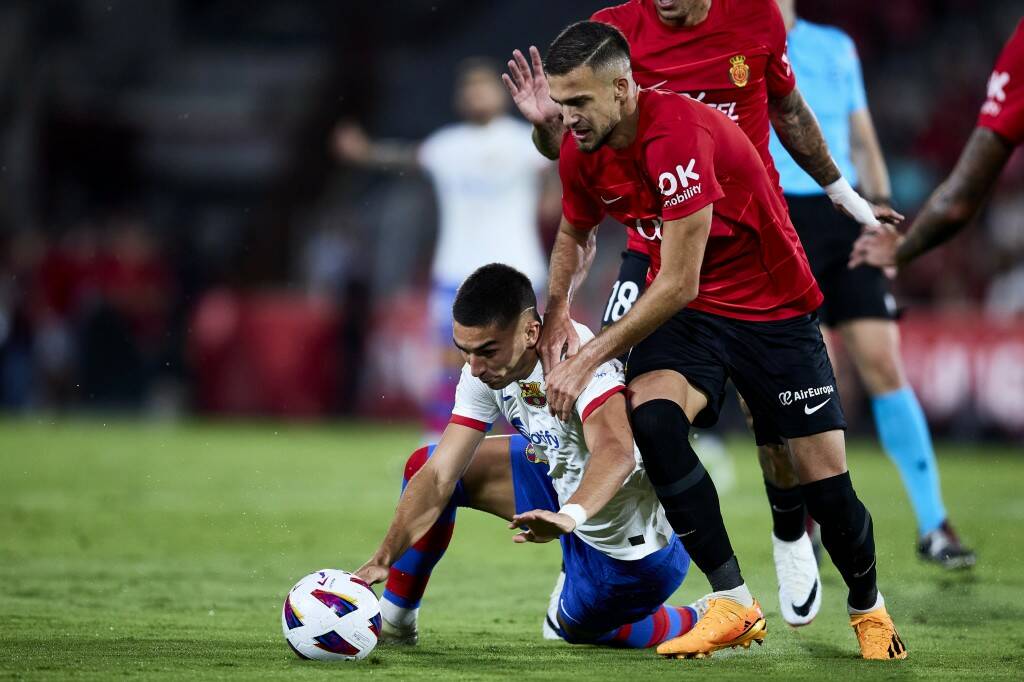 Фрагмент матча Мальорка — Барселона