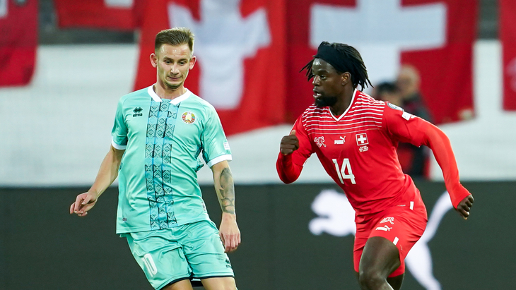 Фрагмент матча Швейцария — Беларусь