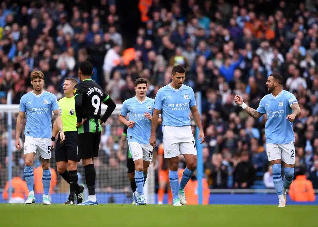 Фрагмент матча Манчестер Сити — Брайтон