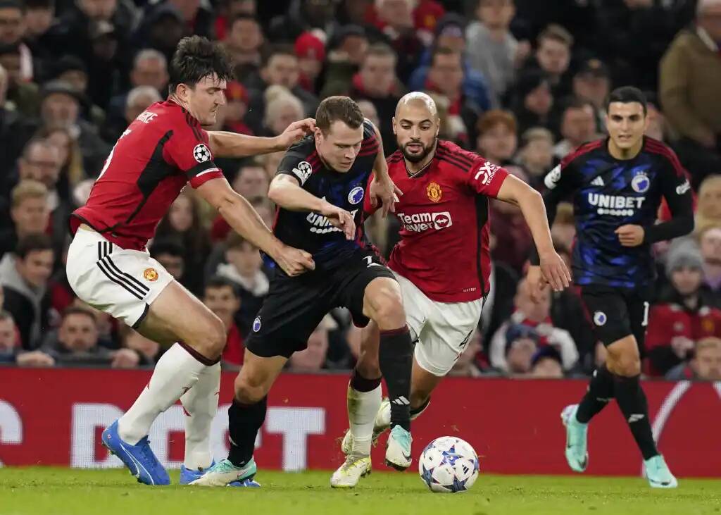 Фрагмент матча Манчестер Юнайтед — Копенгаген