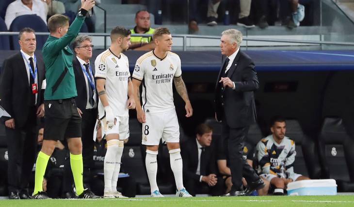 Карло Анчелотти с игроками