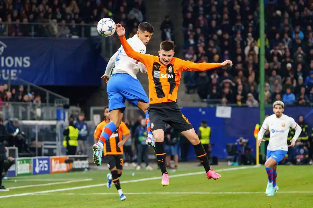 Фрагмент матча Шахтер — Барселона