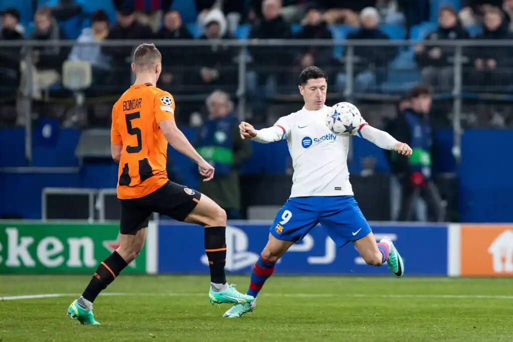 Фрагмент матча Шахтер — Барселона