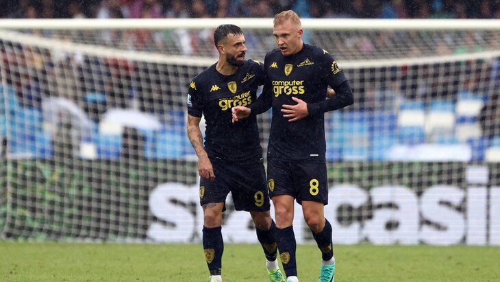 Автор гола Виктор Коваленко и Чичо Капуто