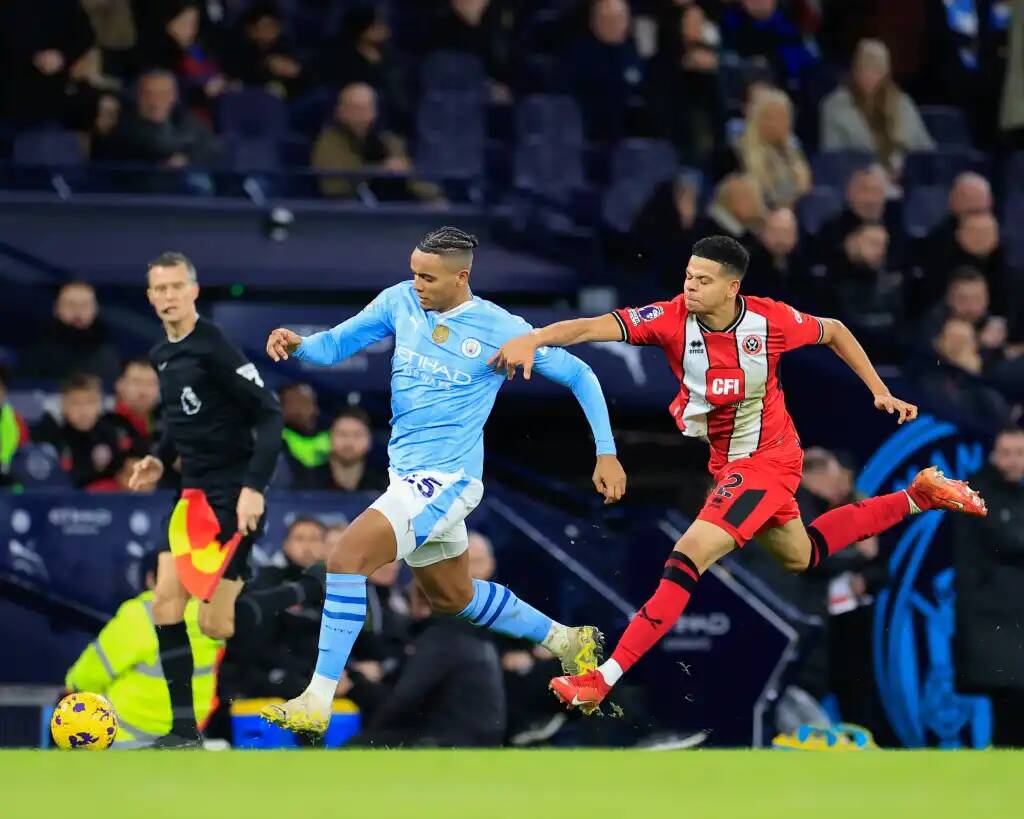 Фрагмент матча Манчестер Сити — Шеффилд Юнайтед