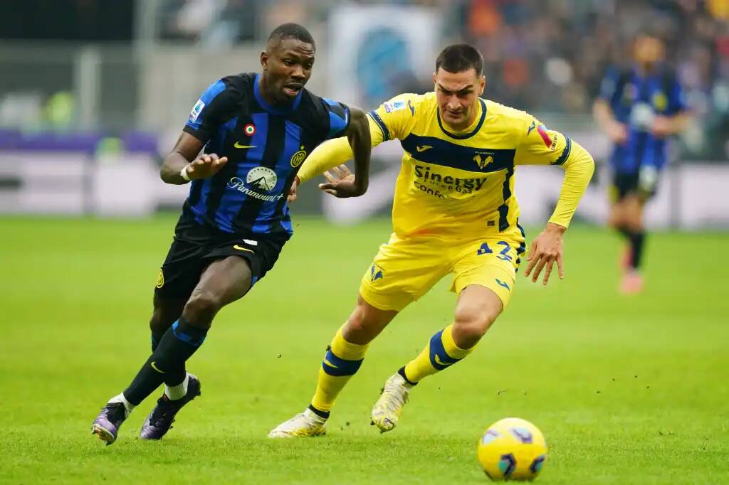 Фрагмент матча Интер — Верона