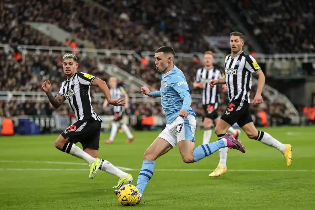 Фрагмент матча Ньюкасл — Манчестер Сити