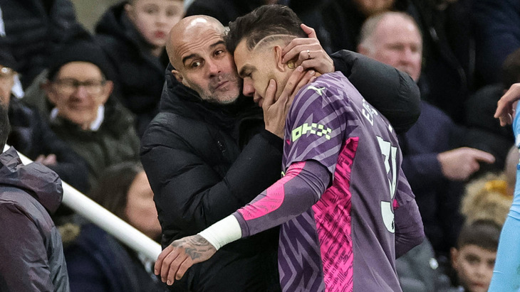 Эдерсон и Хосеп Гвардиола