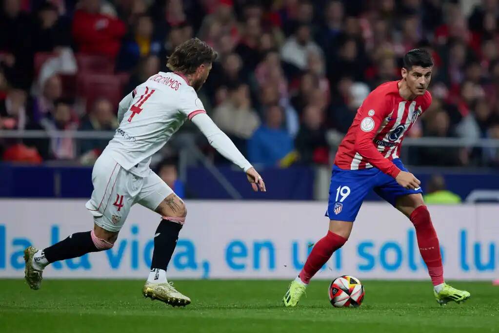 Фрагмент матча Атлетико — Севилья