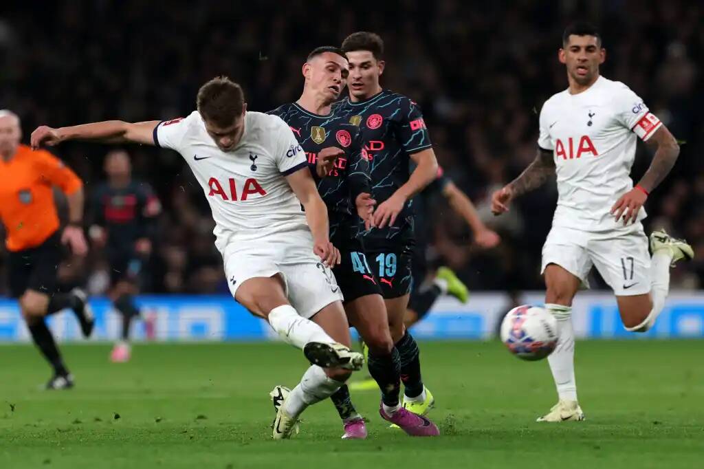 Фрагмент матча Тоттенхэм — Манчестер Сити