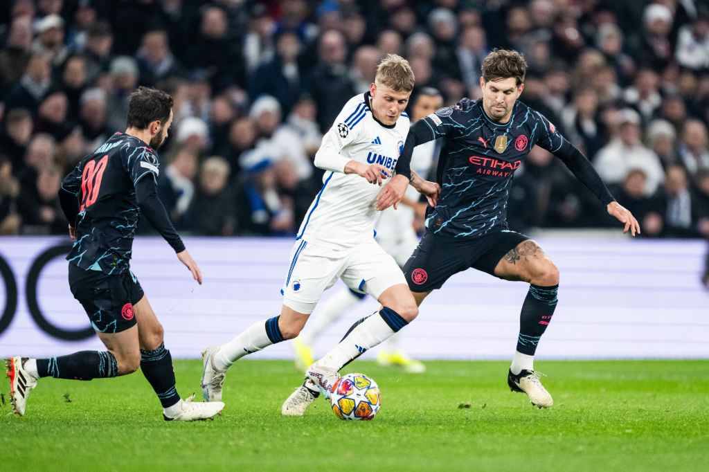 Фрагмент матче Копенгаген — Манчестер Сити