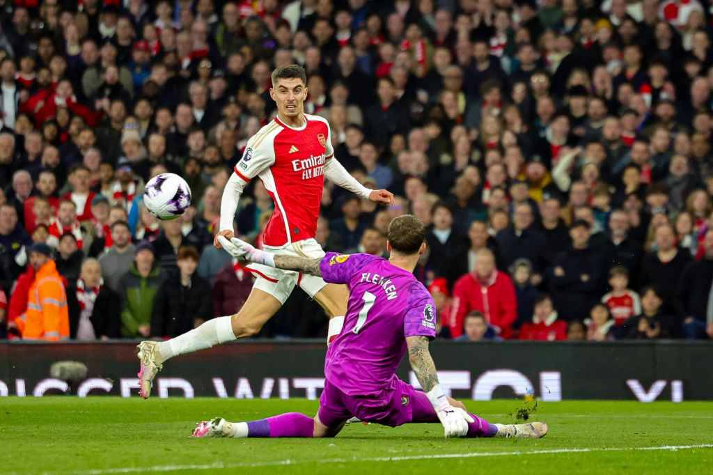 Фрагмент матча Арсенал — Брентфорд