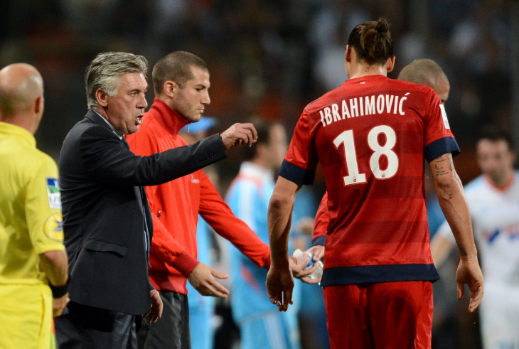 Анчелотти и Златан Ибрагимович 