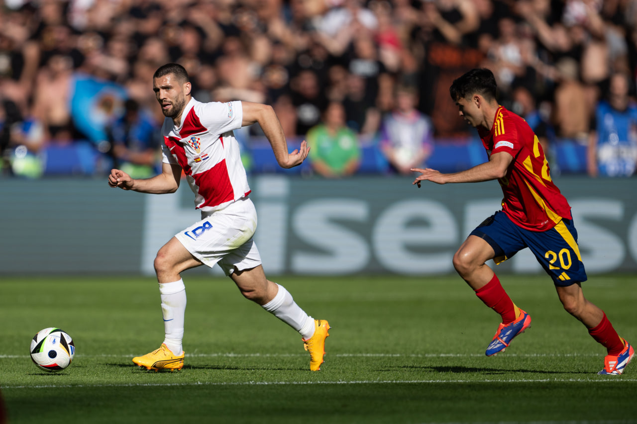 Фрагмент матча Испания — Хорватия