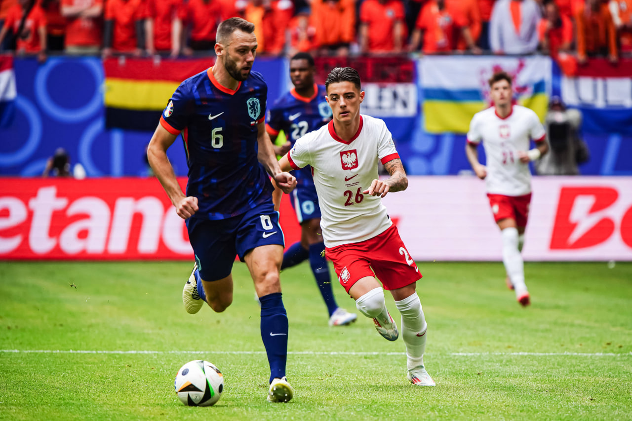 Фрагмент матча Польша — Нидерланды