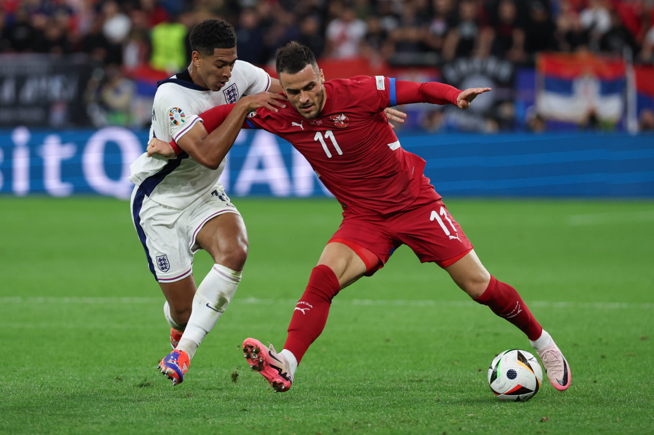 Фрагмент матча Сербия — Англия