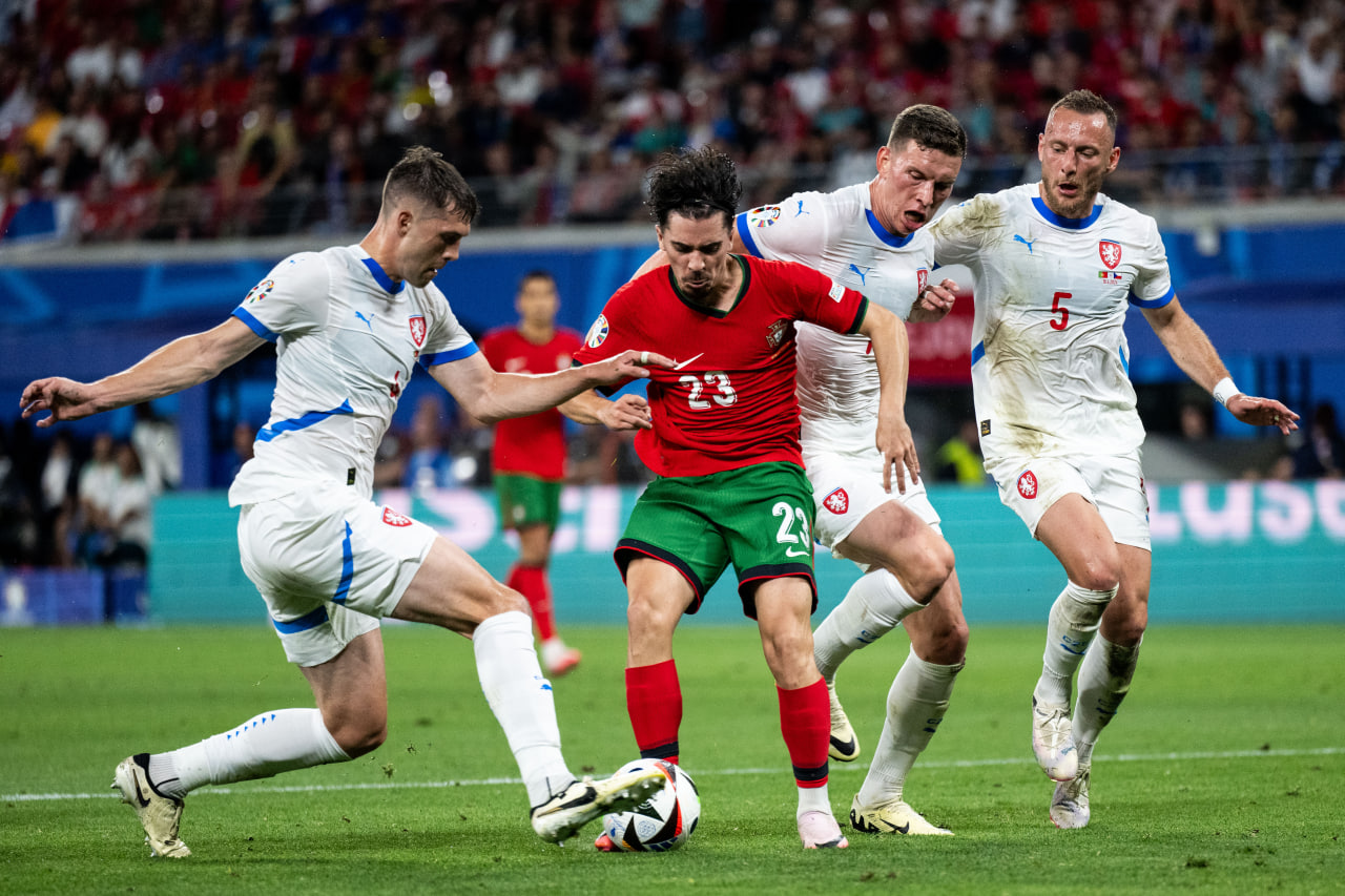 Фрагмент матча Португалия — Чехия