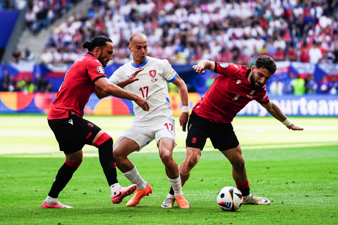 Фрагмент матча Грузия — Чехия