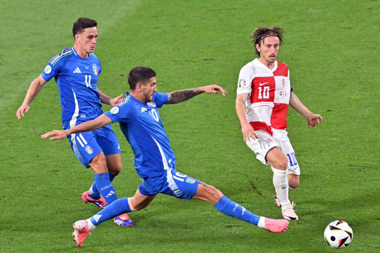 Фрагмент матча Хорватия — Италия