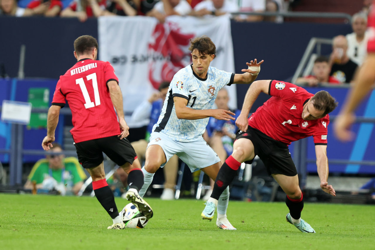 Фрагмент матча Грузия — Португалия