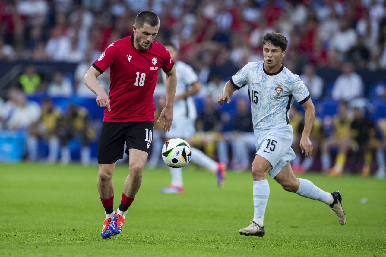 Фрагмент матча Грузия — Португалия